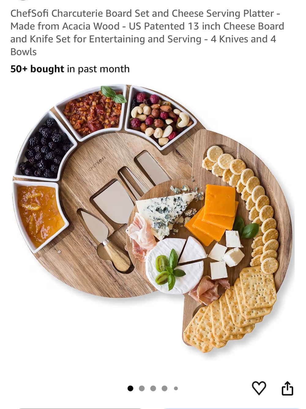 Cheese Board Serving Set - Black
